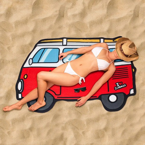 Telo mare rosso forma camper - telo,