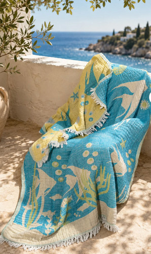 Telo mare bagno double face